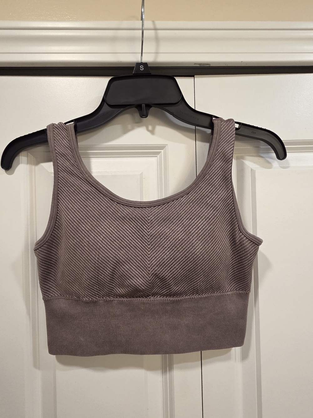 Harmony Balance Brown/Mauve Ribbed Seamless Sports Bra